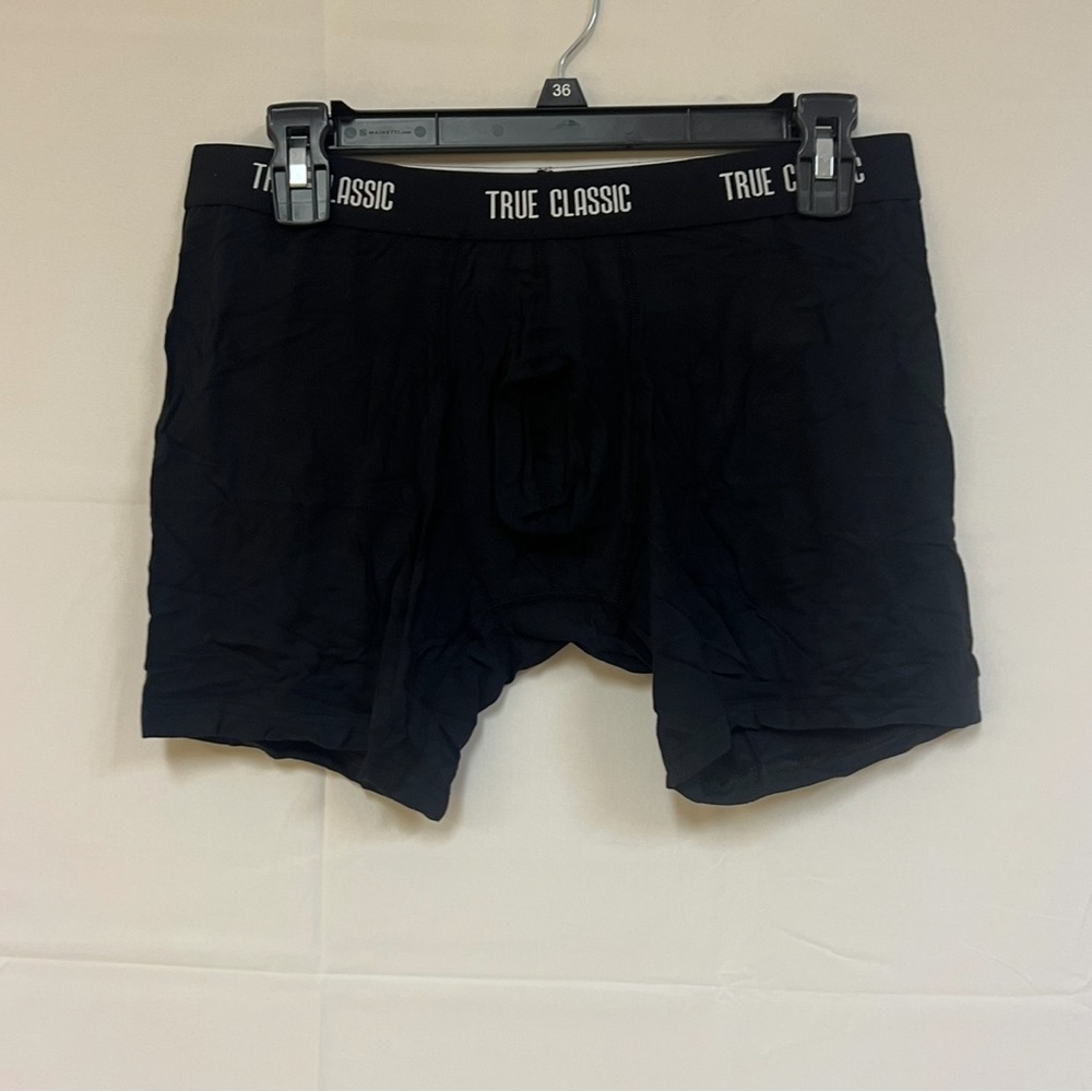 NEW TRUE CLASSIC Black Boxer Briefs 3-Pack large